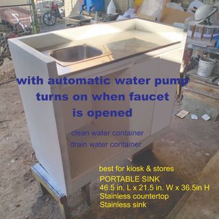 PORTABLE SINK WITH AUTOMATIC WATER PUMP