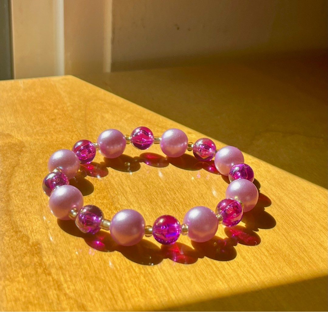 Purple online pearl bracelet