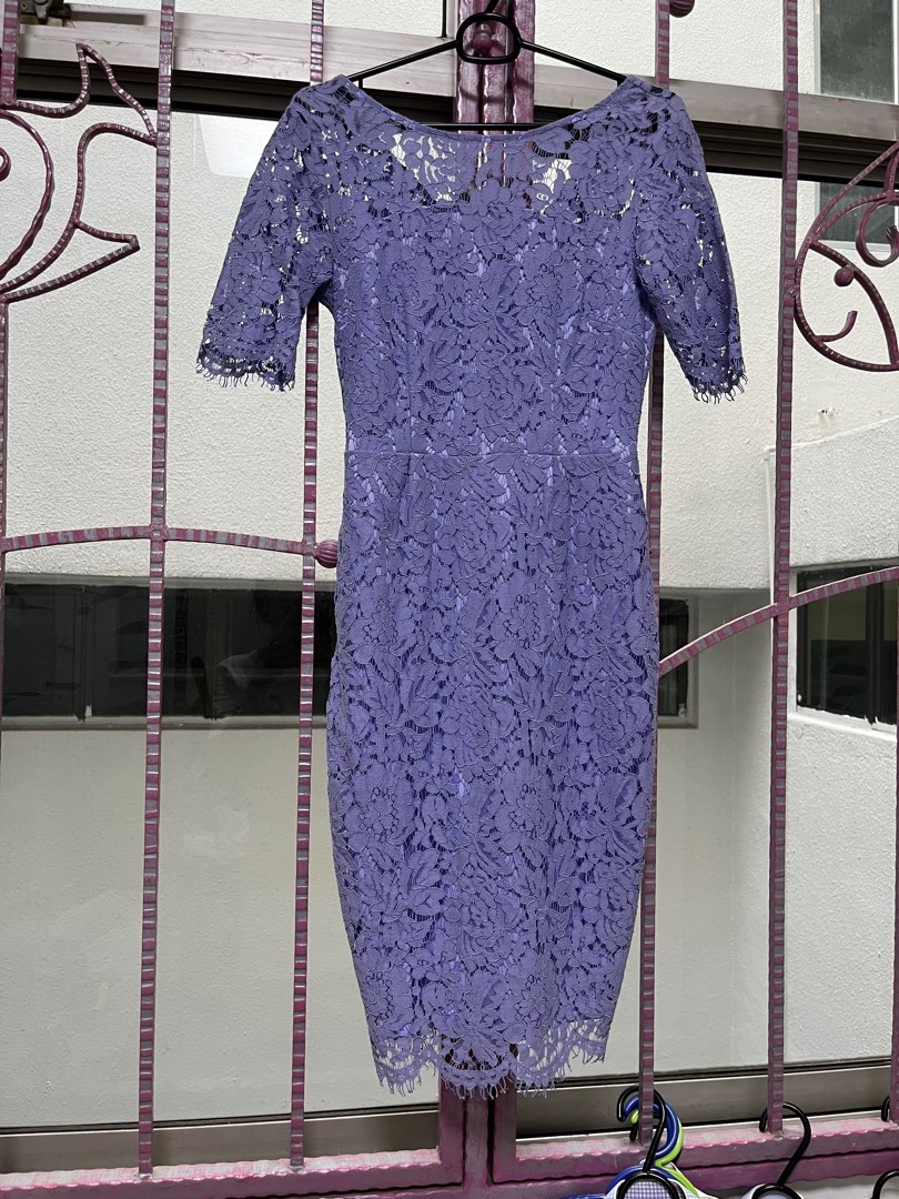 Purple lace hotsell dress
