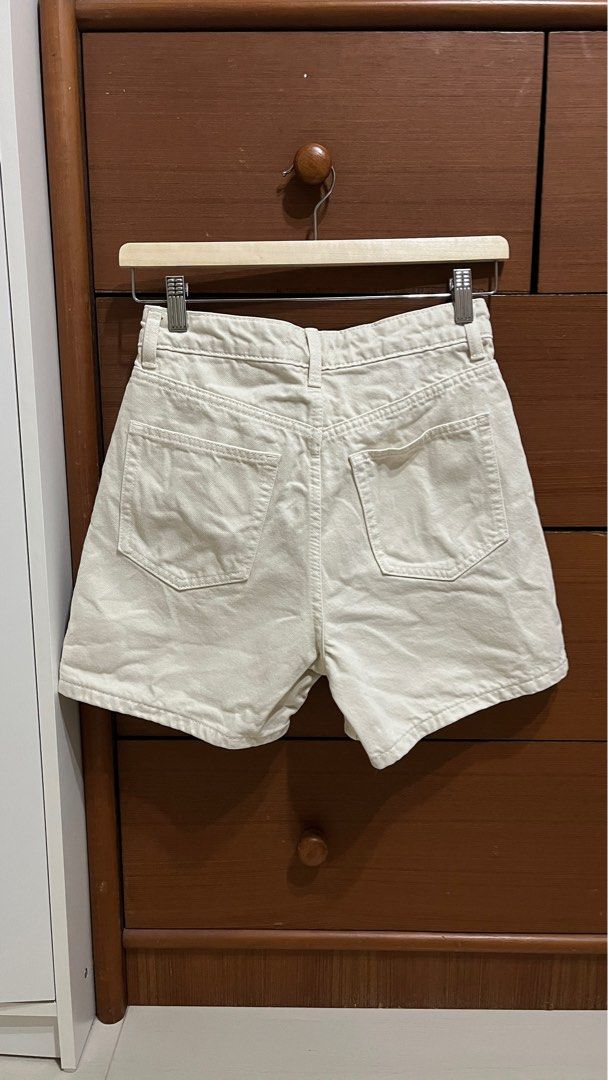 White denim bermuda shorts best sale