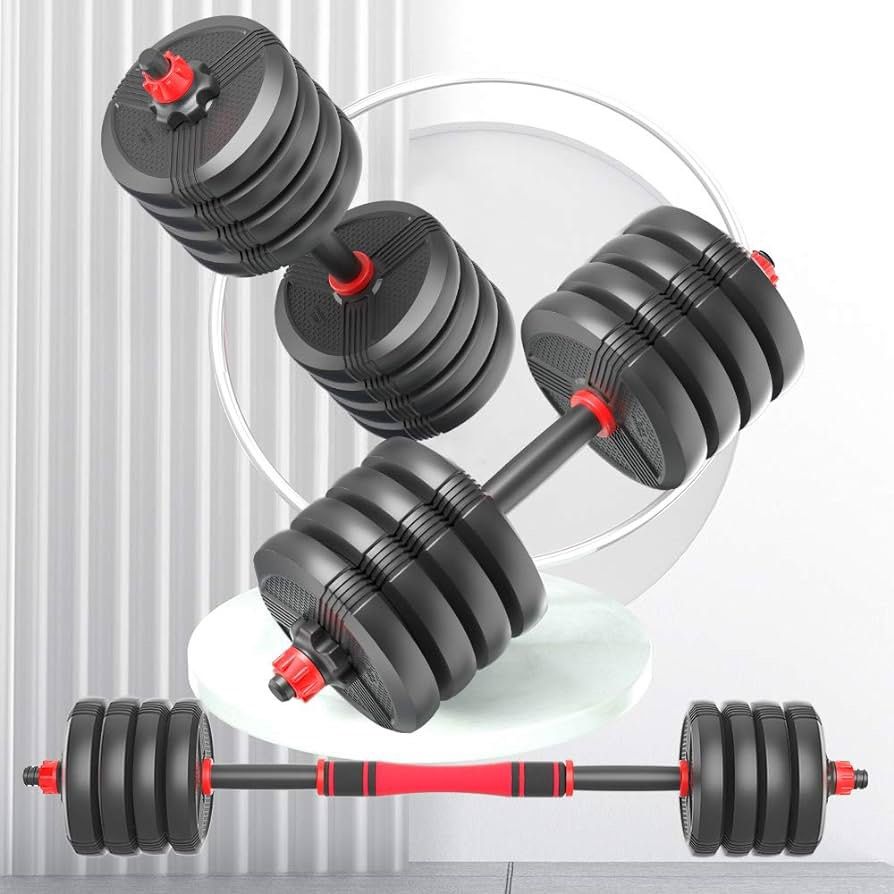 PICKUP TODAY) Runwe Dumbbell Set (COMES WITH BENCH and Rack), Sports  Equipment, Exercise & Fitness, Weights & Dumbbells on Carousell