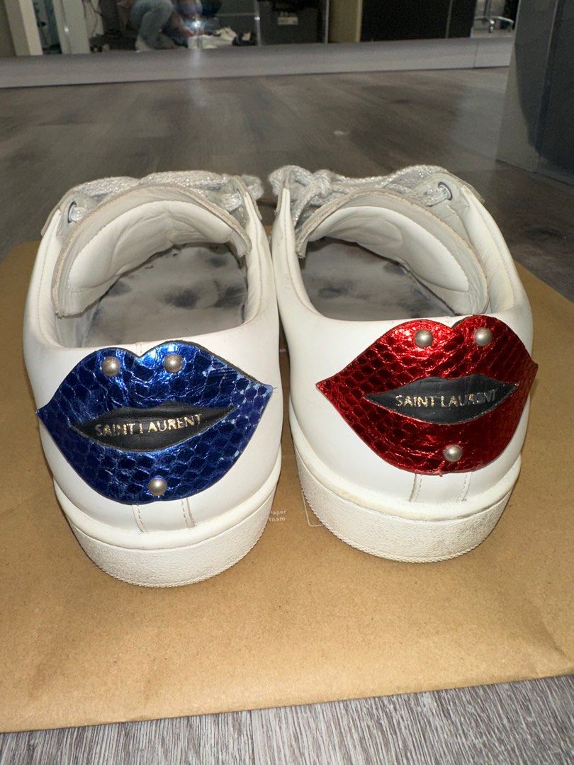 Saint laurent lips sneakers on sale