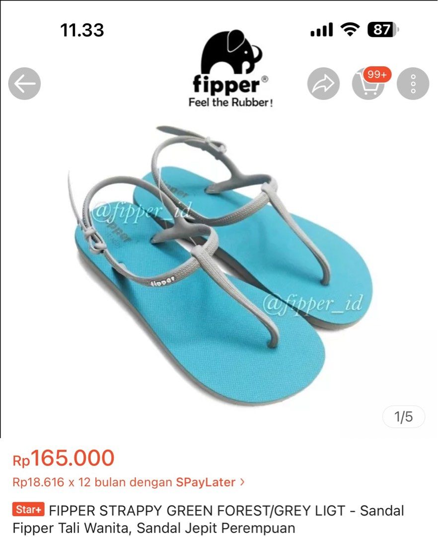 sandal fipper Fesyen Wanita Sepatu di Carousell