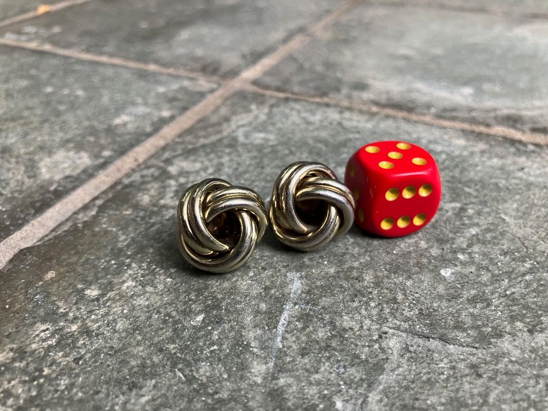 Red clearance dice earrings