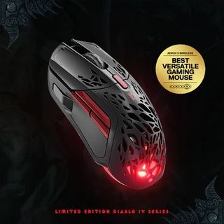 STEELSERIES AEROX 5 WIRELESS ULTRALIGHT MULTI-GENRE GAMING MOUSE DIABLO IV LIMITED EDITION
