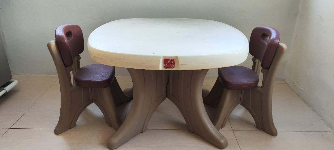 Step2 New Traditions Kids Plastic Table and Chairs Set Babies