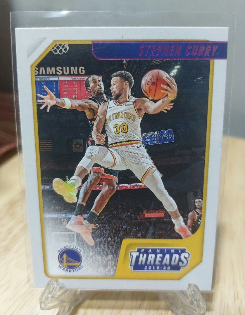 Steph Curry Threads (Pink) (Category: Raw Singles) located in Pasig City. Submitted by fullcourtcrew (Listing ID 1286077062, Image 1). Description: card with sleeve Talk N Text import RHJ on card.