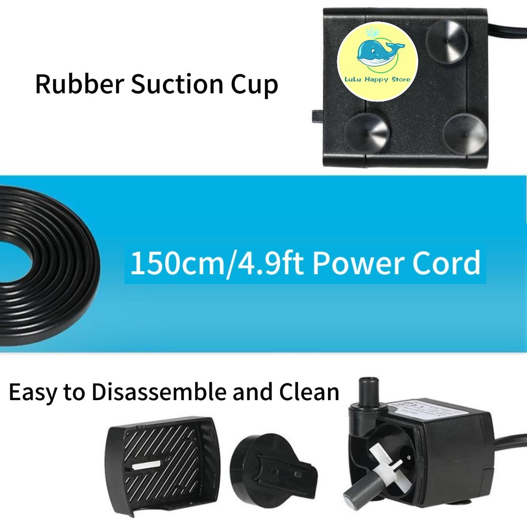 Submersible water pump water fountain 5w with colorful LED lights ready