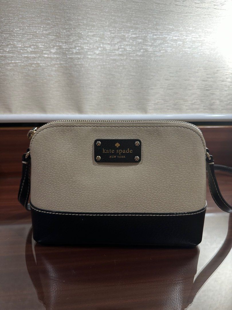 Tas Wanita Kate Spade Authentic Kate Spade New York Black Broken  White Sling Bag