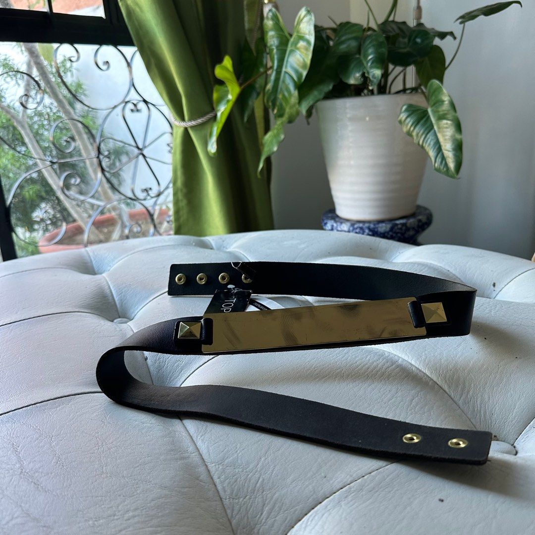 Topshop gold hotsell logo belt