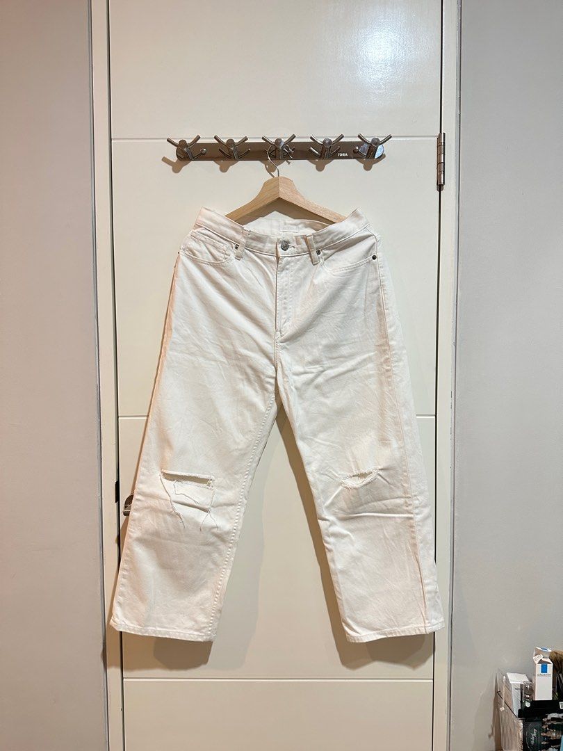 Celana Panjang White Jeans Ripped Jual AB267202 Celana Panjang