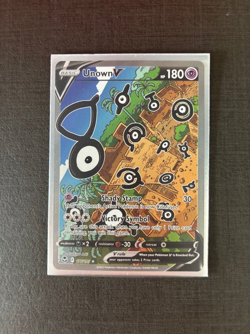 Unown V - 177/195 - Pokemon Silver Tempest Alternate Art, Hobbies & Toys, Toys & Games on Carousell Unown V - 177/195 - Pokemon Silver Tempest Alternate Art, Hobbies & Toys, Toys & Games on Carousell