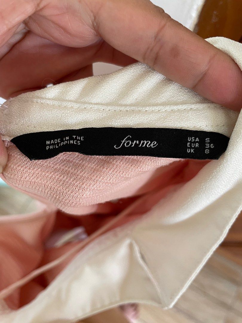 Used Forme Dress (Category: Dresses) located in Mangaldan. Submitted by prelovedstuffcm (Listing ID 1286070519, Image 2). Description: Forme pink dress. Small on tag. Dress has pockets. RFS: decluttering stuff since hindi na nagagamit. .