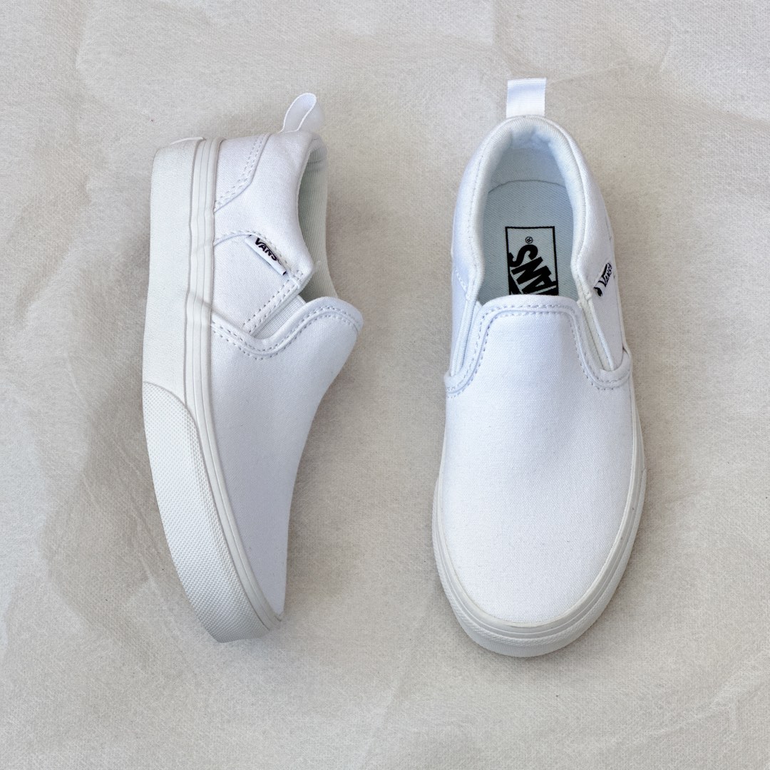 White vans for kids on sale