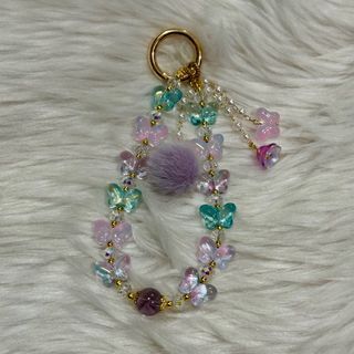 Very pretty Phone or Bag - Bracelet charms with Gemstone - 2 in 1 - MORE DESIGNS AVAILABLE