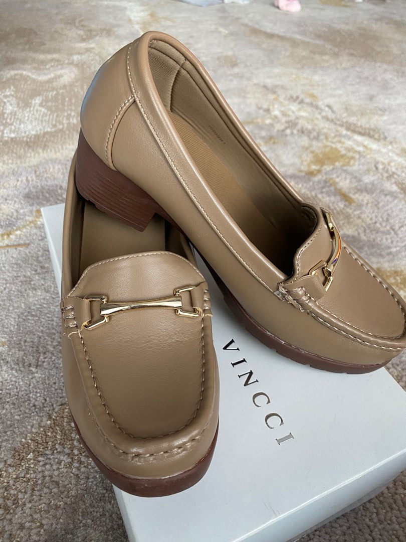 Vincci Loafers Khaki Women s Fashion Footwear Loafers on