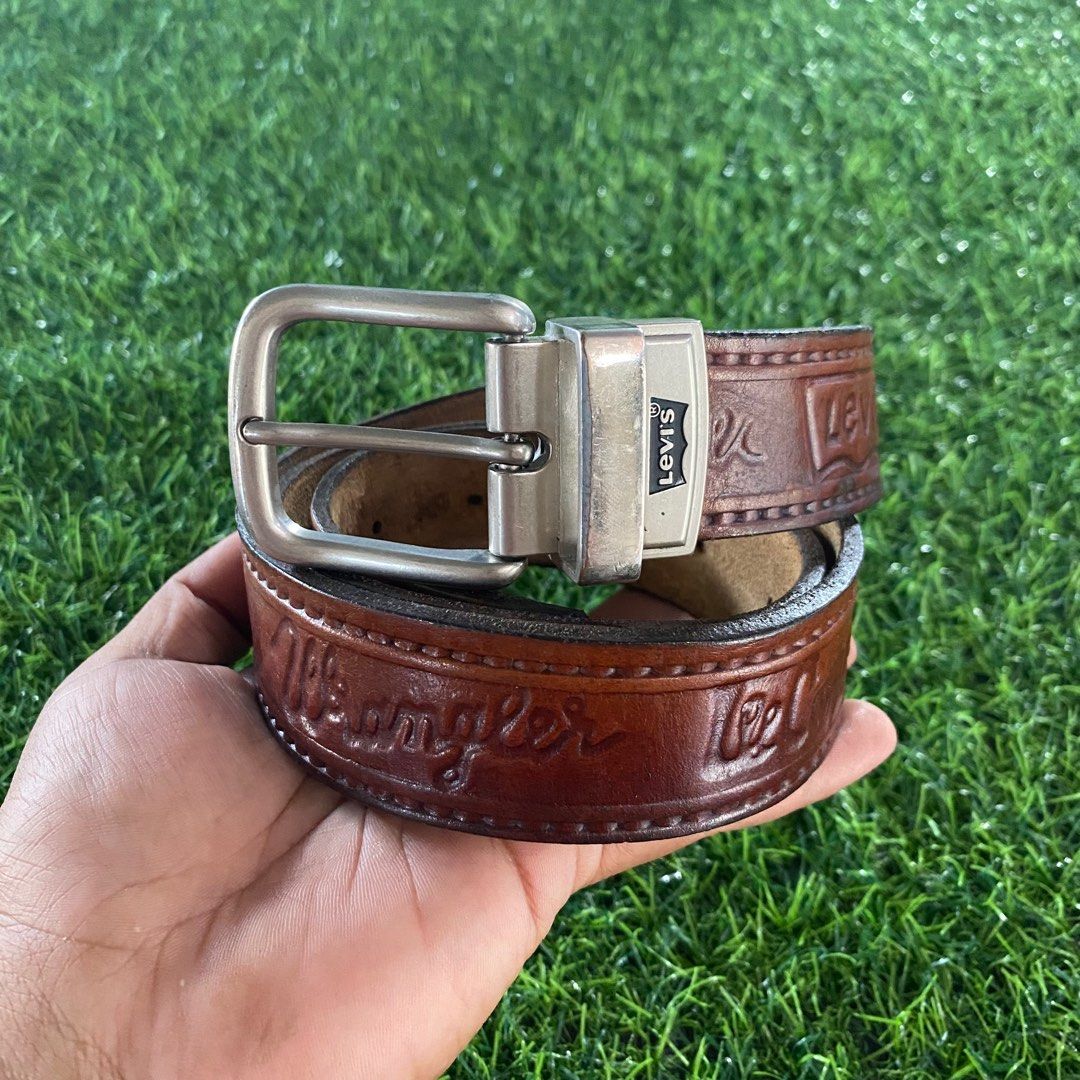 Vintage Levis Fullprint Wrangler Lee Cooper Belt Genuine Leather