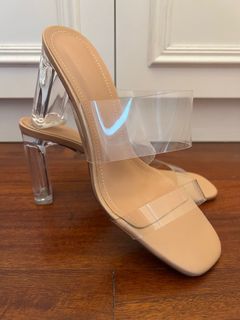 Cheap transparent top heels