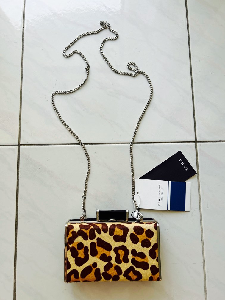 Leopard clutch clearance zara
