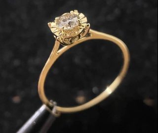 18k Gold Natural Diamond Bridal Engagement ring