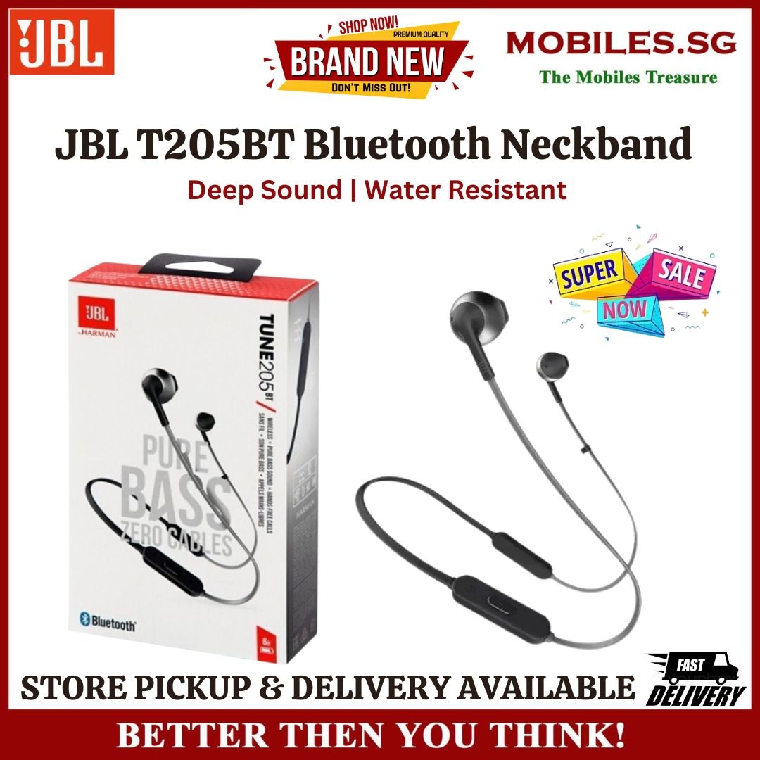 Jbl t205bt hot sale waterproof