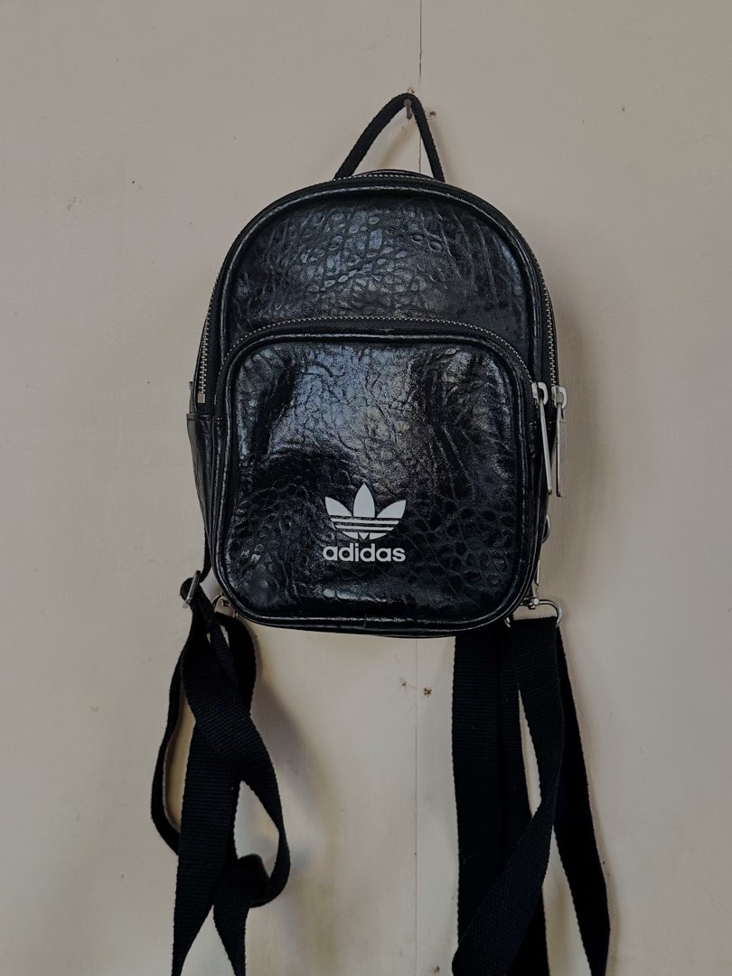 Adidas originals classic mini faux leather backpack hotsell