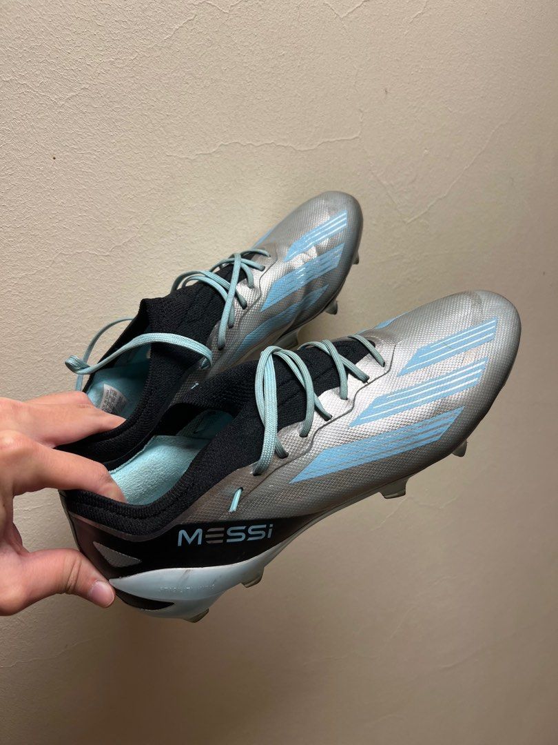 Adidas X Crazyfast Messi.1 FG Soccer Football Boots Cleats Ice Frozen Blue Silver Limited Edition Cheap