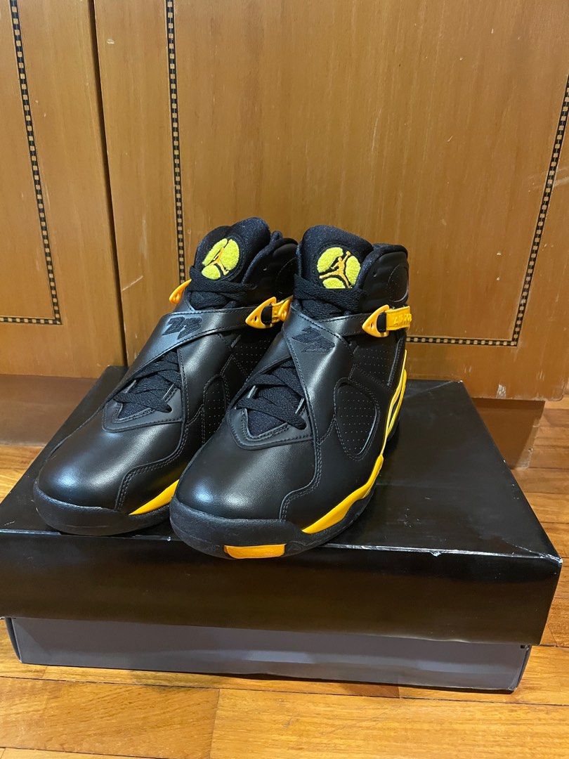 jordan 8 black and yellow