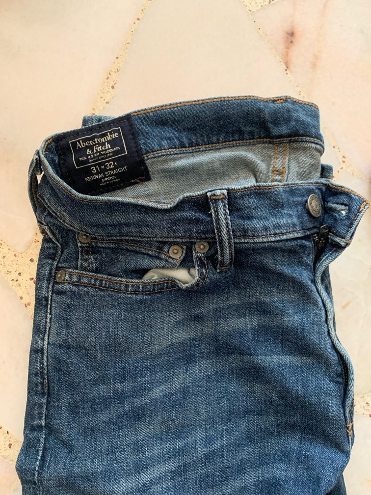 Authentic Abercrombie Fitch Kennan Straight Jeans Men s Fashion