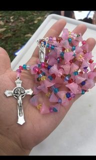 Beautiful petals flower Mama Mary rosary