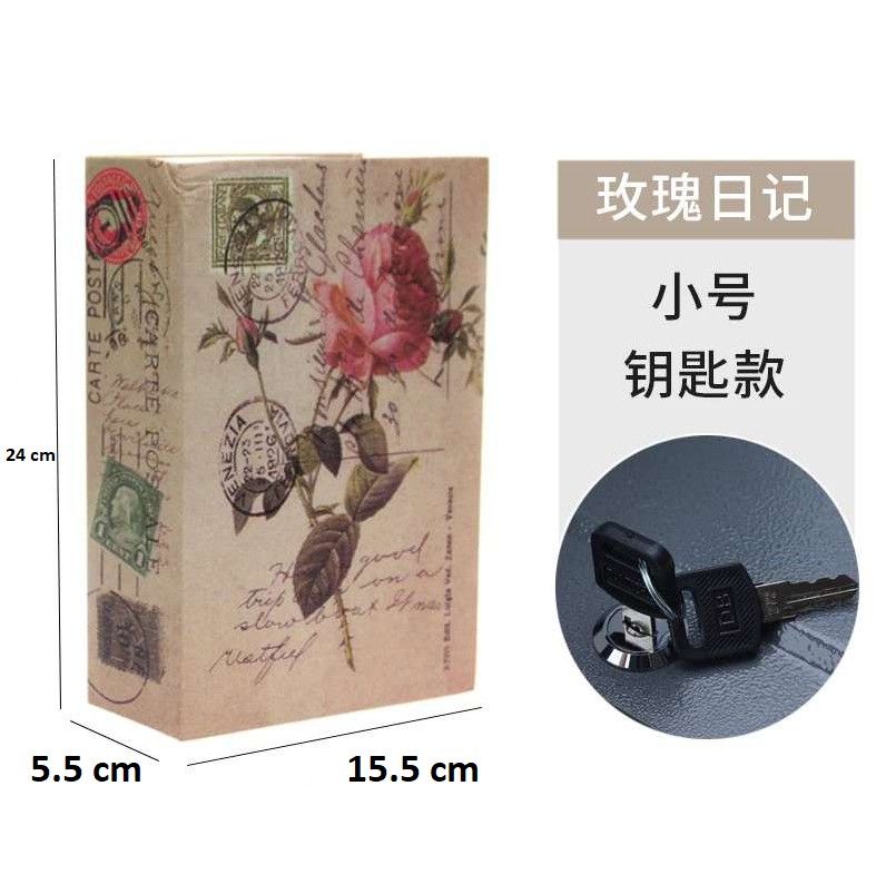 Book Safe with Lock (Category: Safe) located in Taguig. Submitted by decluttering.ph2020 (Listing ID 1286273745, Image 1). Description: Features: - Looks like real book, safely hiding in the shelf. - Store valuables in plain sight. - Safe box is enveloped in faux pages. - Open it up to reveal the steel safe. - Combination lock designed, do not need keys. Size：240x155x55mm Package Included: 1 x Book Safe Storage 1xKey.