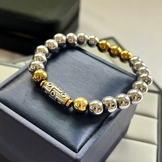 8mm Bracelet with Hematite + Nine Eye🏆 rosary 📿 
