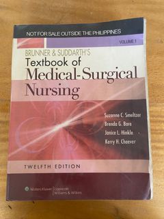 Brunner and Suddarth Textbook of Medical-Surgical Nursing 12th edition