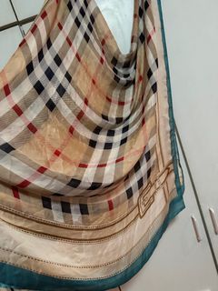 Burberry silk  plaid shawl