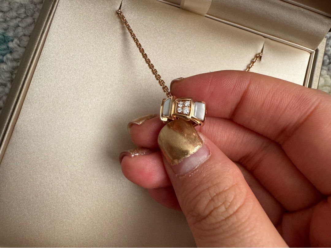 Bvlgari top silver necklace