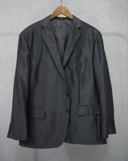 CARLO LUSSO Classic Gray Metallic-ish Mens Coat Jacket • 46R XLarge