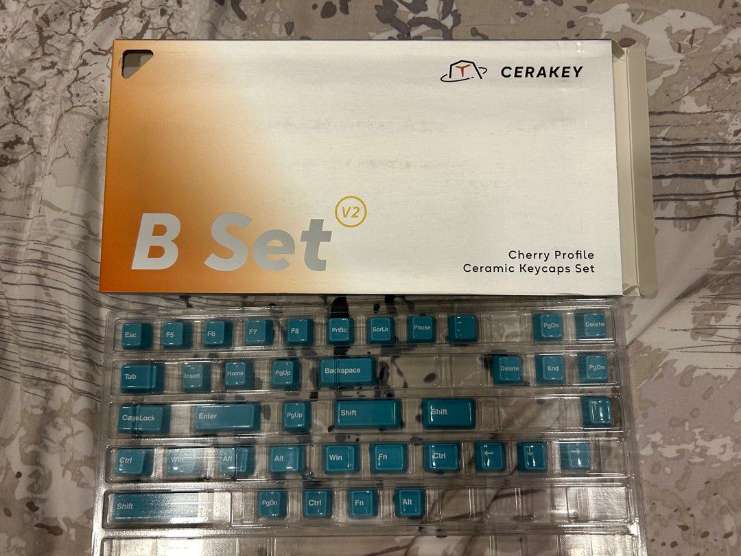Cerakeyキーキャップ V2 A SET ＋B SET マット ホワイト CERAKey