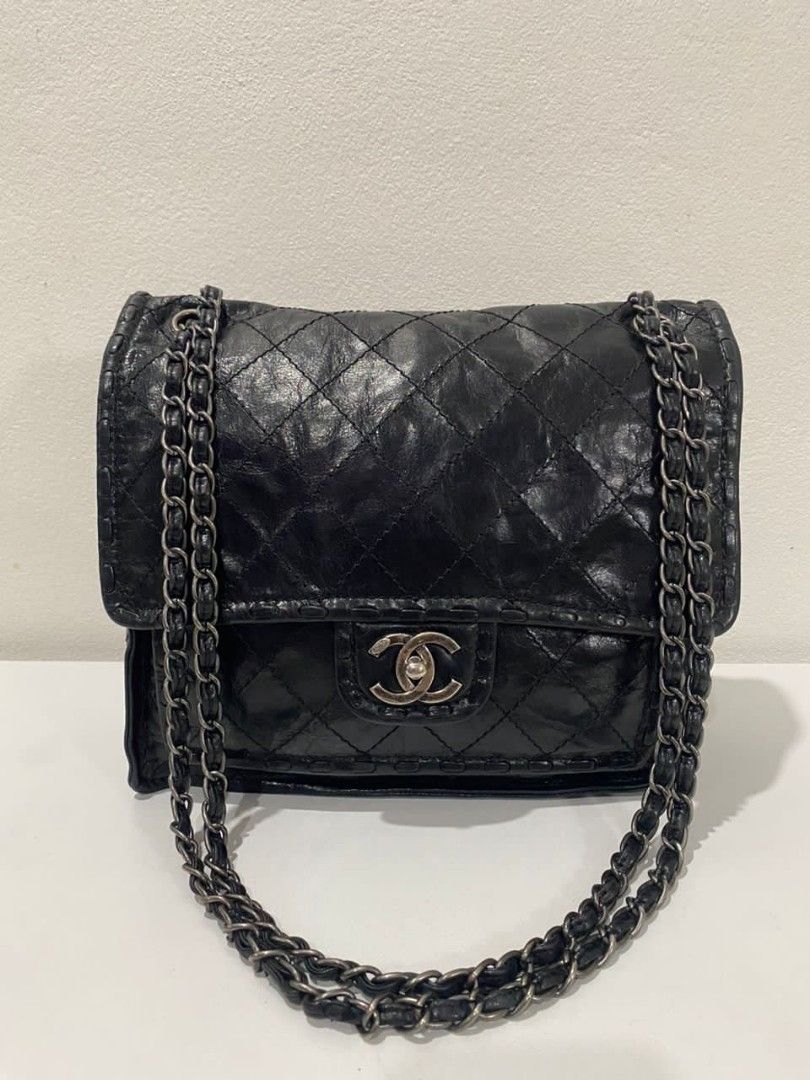 Chanel Quilted Calfskin Whipstitch Flap Bag 2015