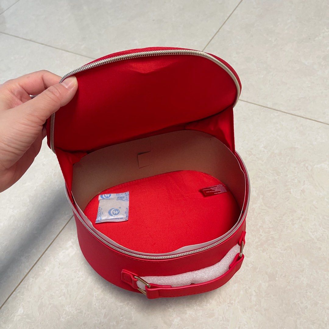 clearance sale Lancome red vanity makeup storage bag Women s