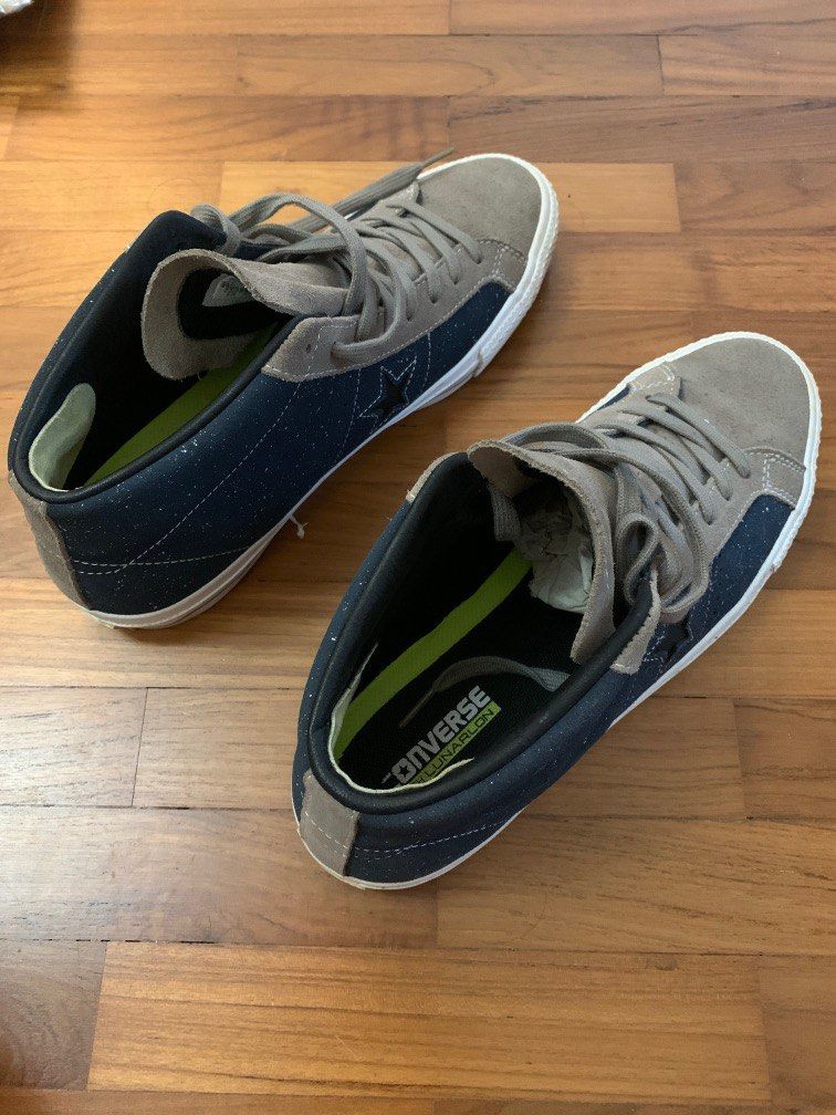 Leather Converse One Star Pro Malted CONVERSE One Star Pro Nubuck Speckled  Mid-top Skateboarding Shoes