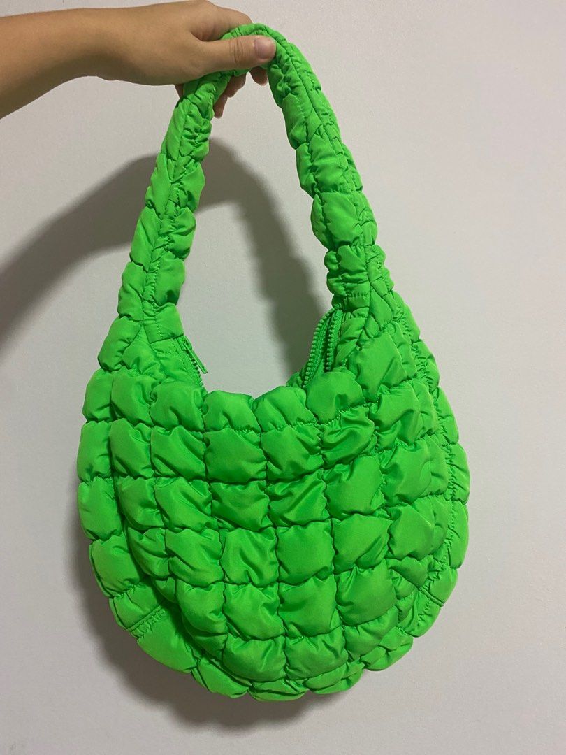 COS quilted mini bag (bright green), Women's Fashion, Bags