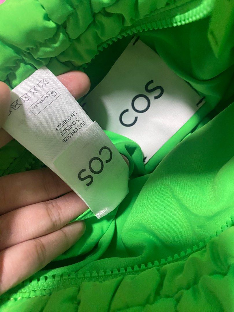 COS quilted mini bag (bright green), Women's Fashion, Bags