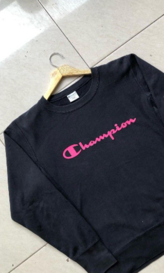 Crewneck champion bahan berat Fesyen Pria Pakaian Baju Luaran