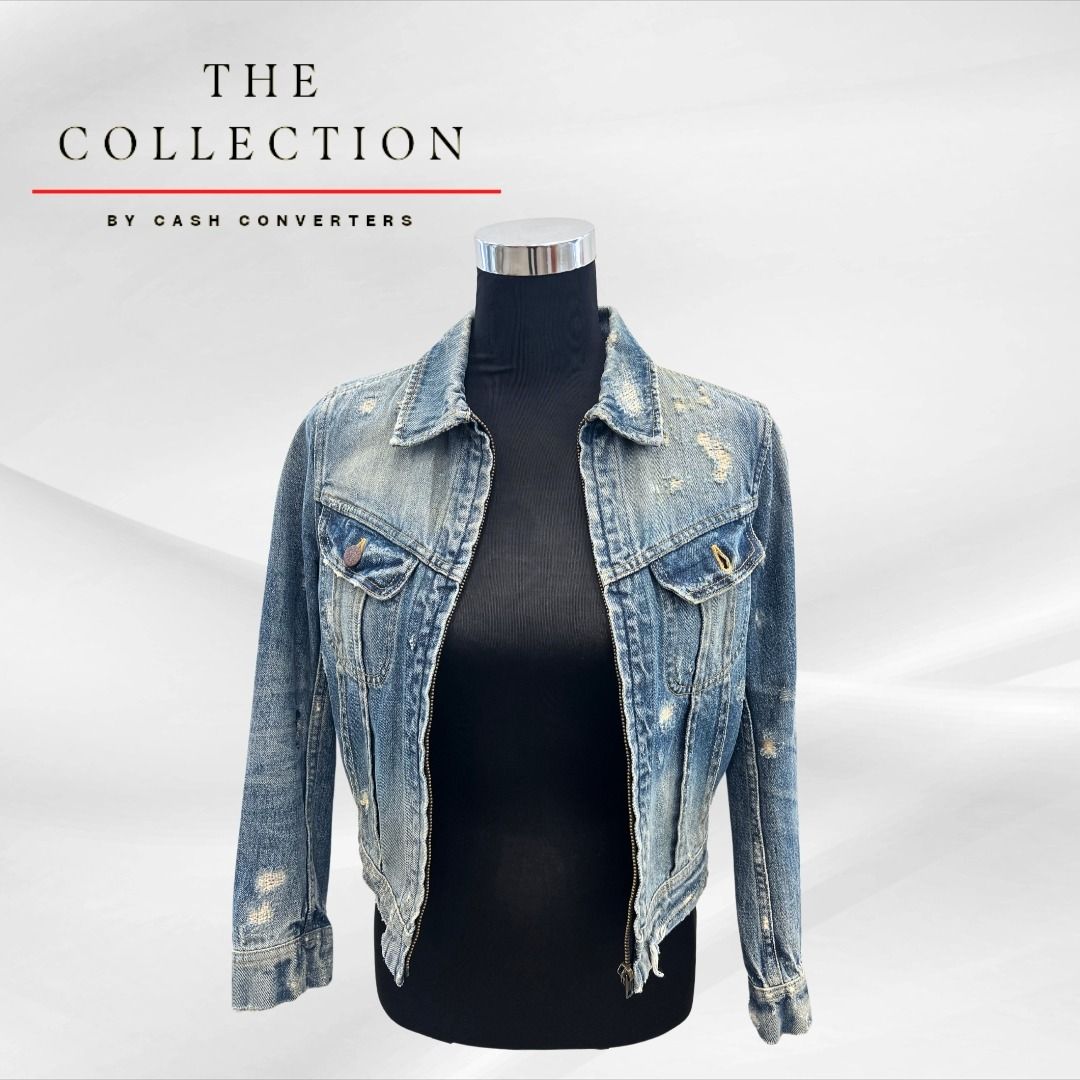 Ralph lauren sales blue leather jacket