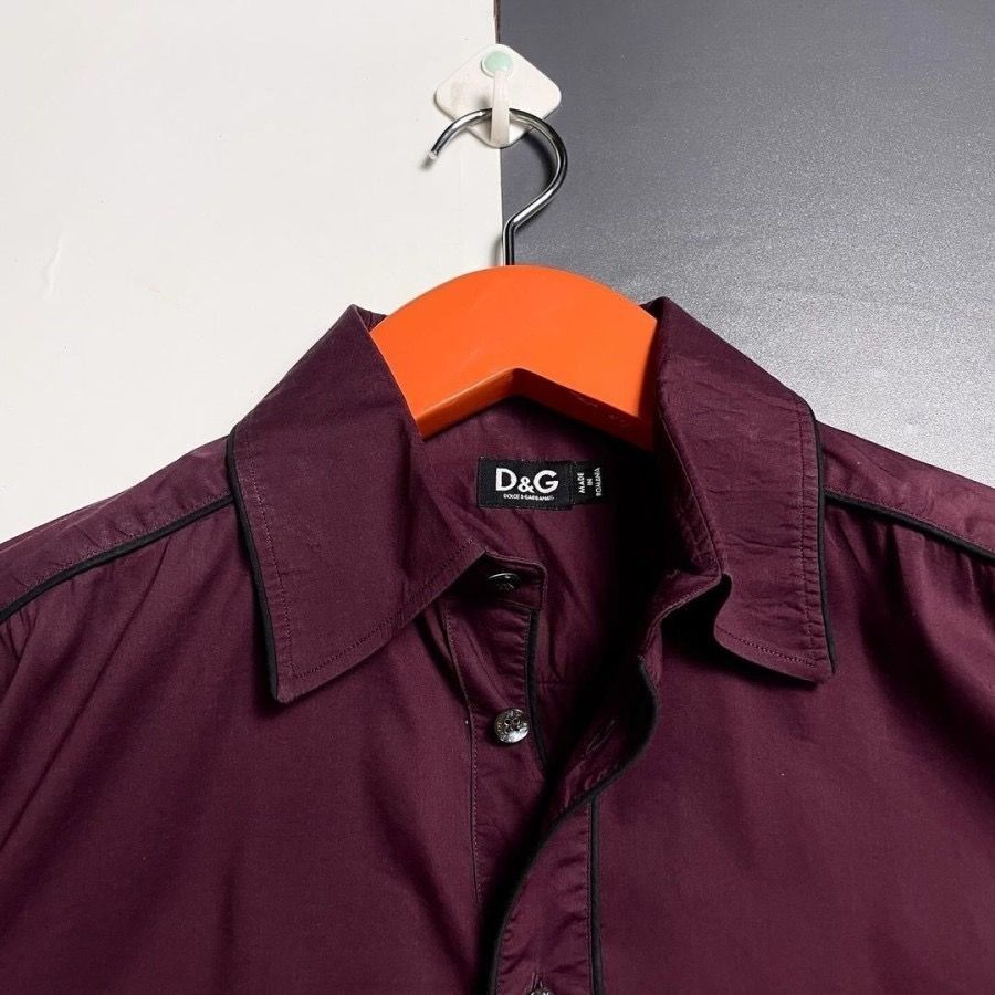 Dolce Gabbana Maroon Long Sleeve Shirt Original Authentic 100