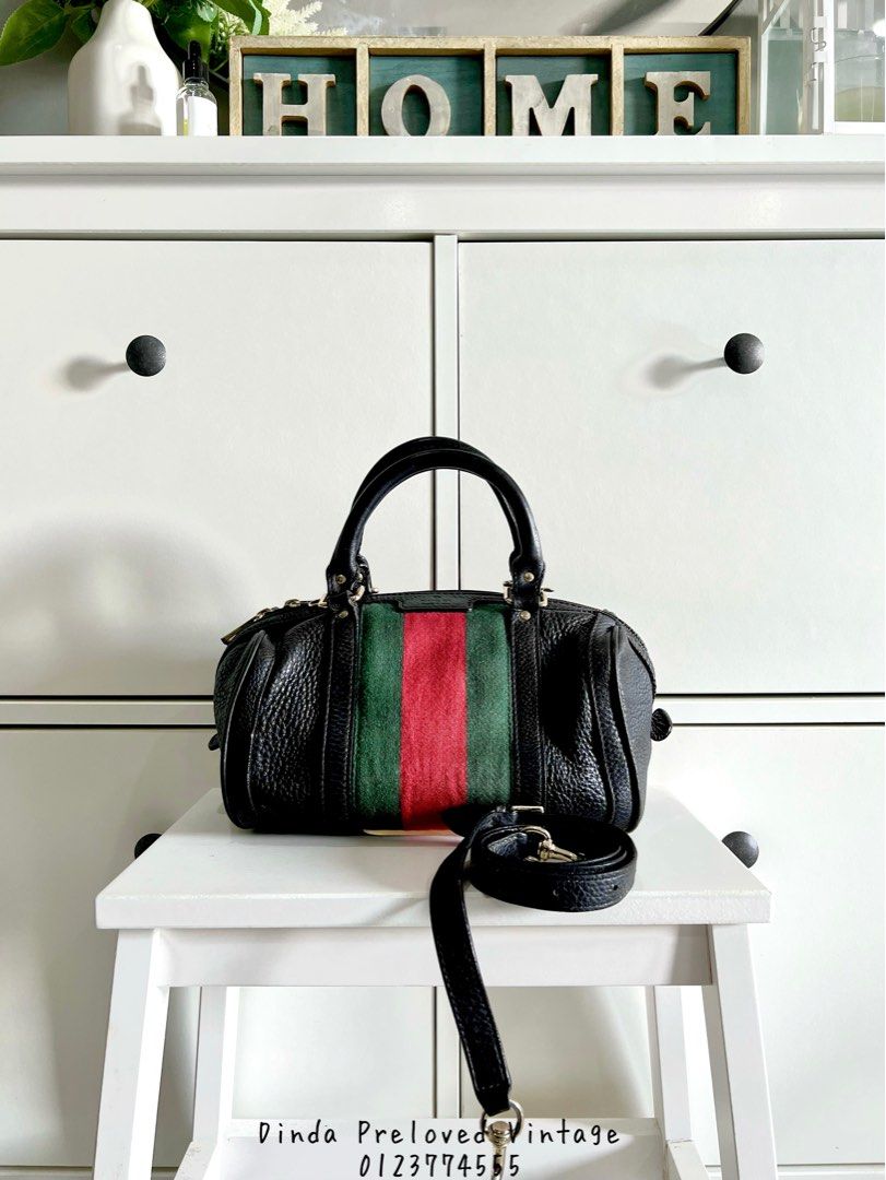 DV Gucci Speedy Mini Boston Calfskin Black