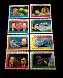 Equatorial Guinea 1978 - The 20th Anniversary of USSR's Space Travel 8v. (used) COMPLETE SERIES