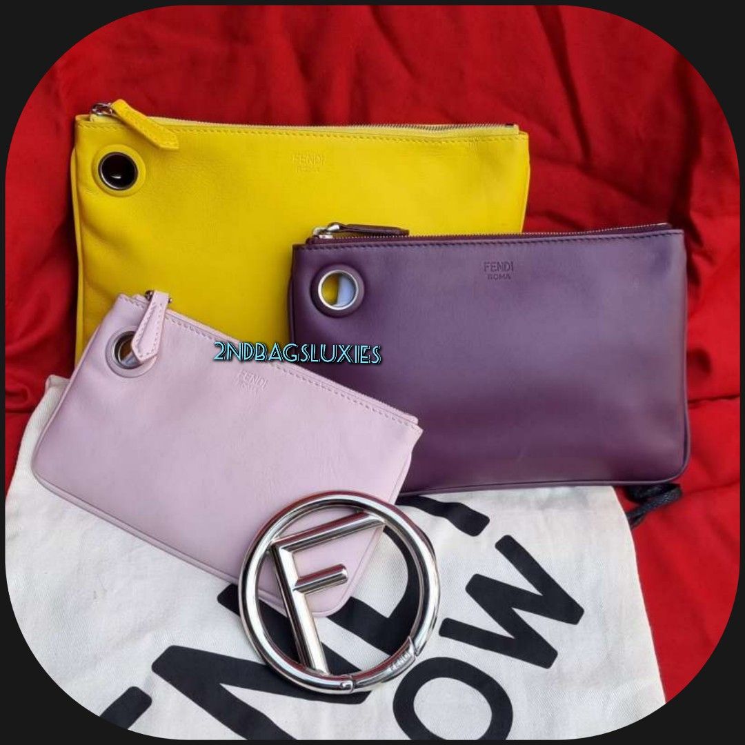 Fendi Triplette Clutch Pouch Bag