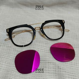 [FREE] Glasses Frame with Pink Reflective Lenses