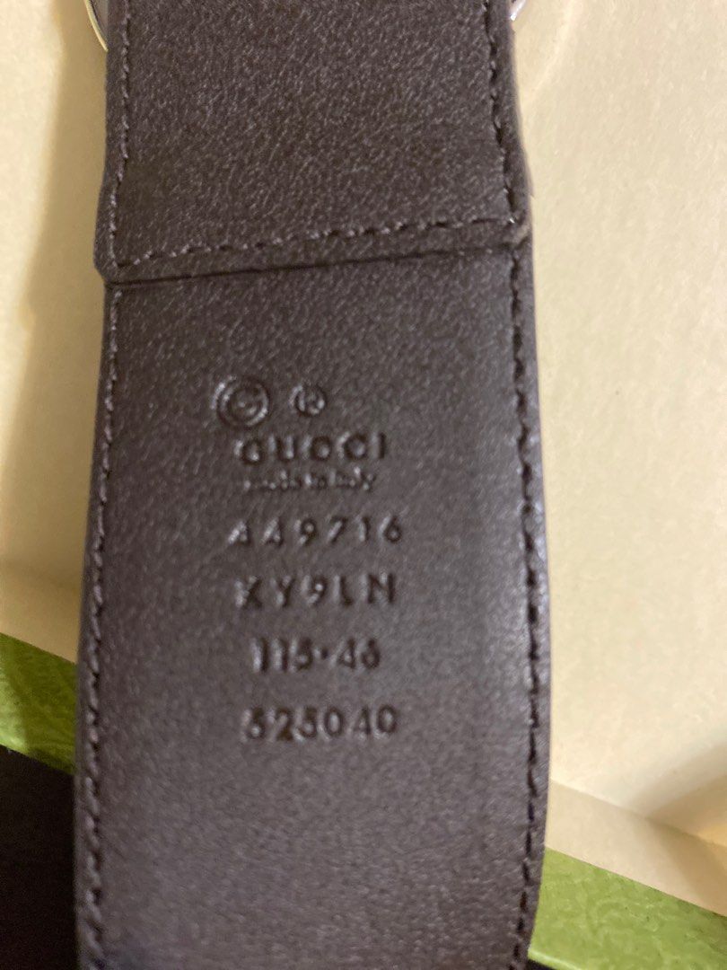 Gucci belt real serial sale number